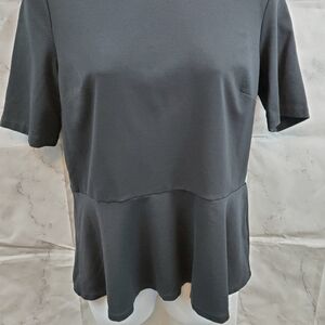 Talbots Size Medium Peplum Short Sleeve Top